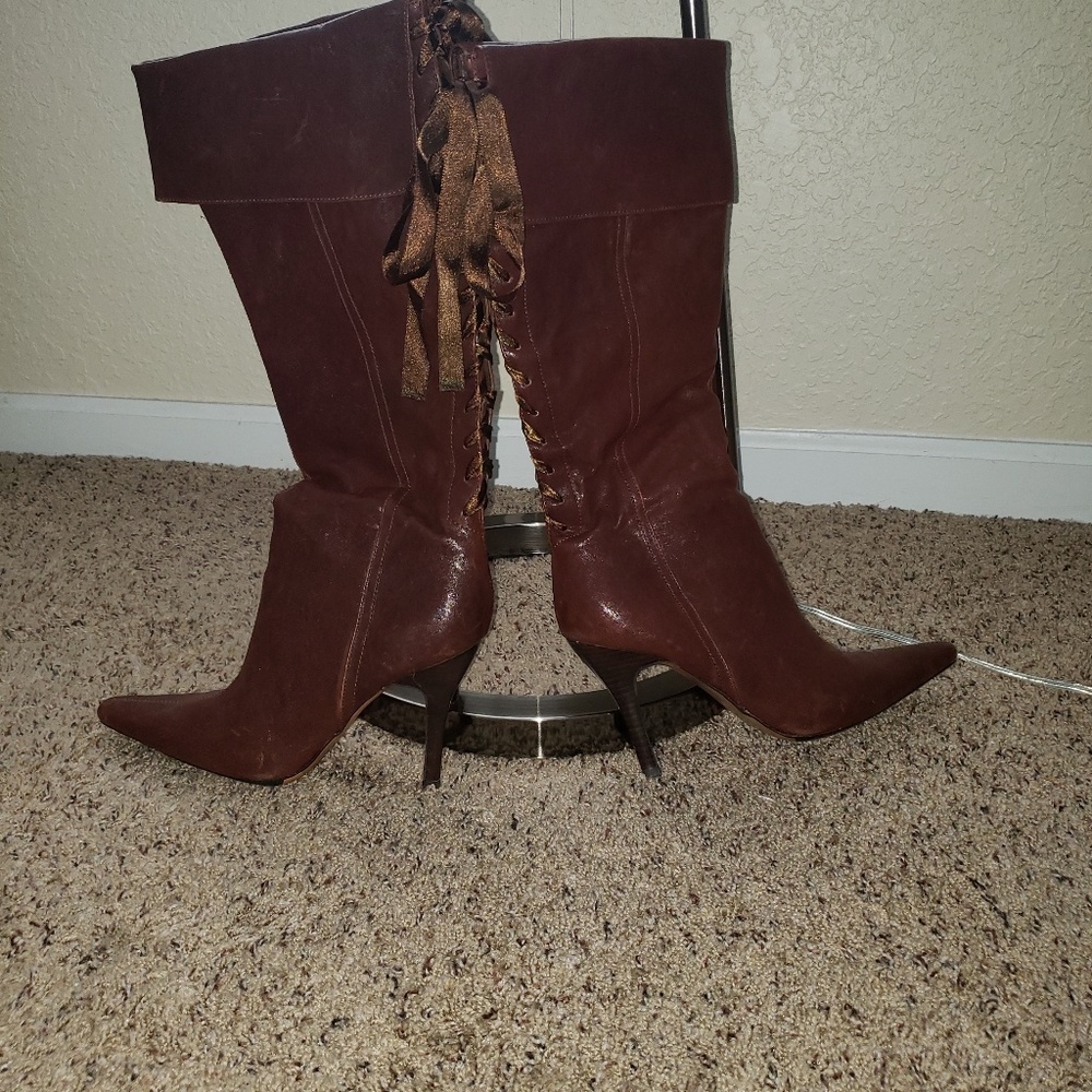 Genuine Leather Heeled Boots